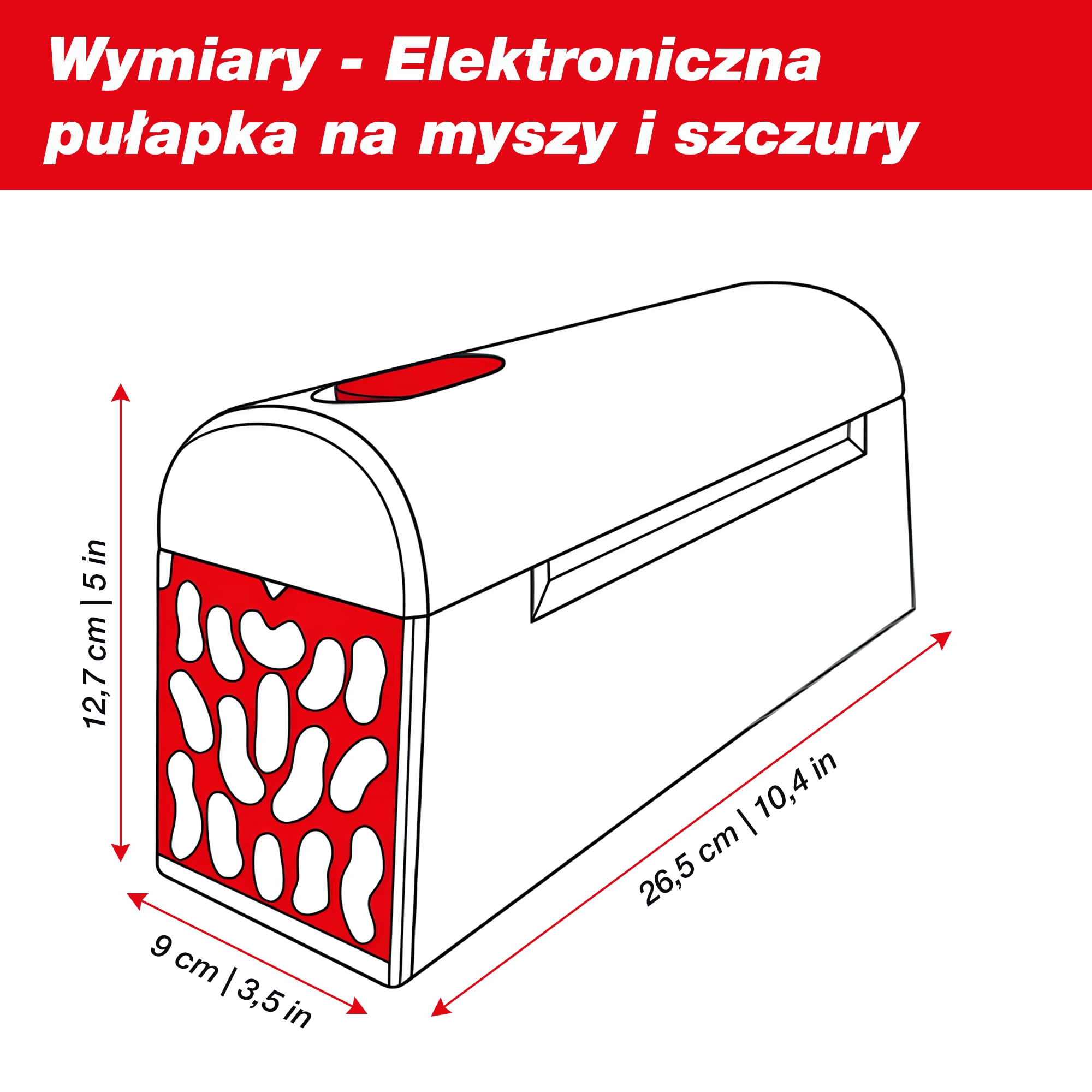 SWISSINNO Elektroniczna Pułapka na Myszy i Sczury SuperCat. Bezpieczna i odpowiednia dla danego gatunku pułapka elektrowstrząsowa. Stan połowu za pośrednictwem Bluetooth aplikacji. Produkcja UE. x1