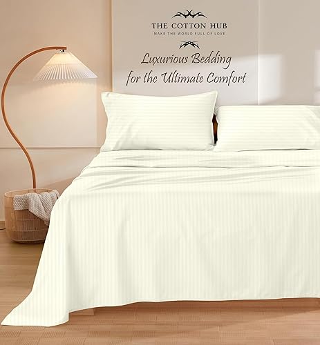 Miniatura 5 de Juego de sábanas de 4 piezas tamaño Queen de 1000 hilos de algodón peinado auténtico que se adapta a bolsillos de hasta 14 a 16 pulgadas de