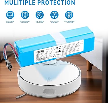 6800mAh Vacuum Battery Replacement for Eufy RoboVac L70 Hybrid L10 T2190 T2190G21 Eufy 360 S9 Eufy 360 X90 Eufy 360 X95 Robot Series INR18650M26-4S2P Vacuum Cleaner with Tools