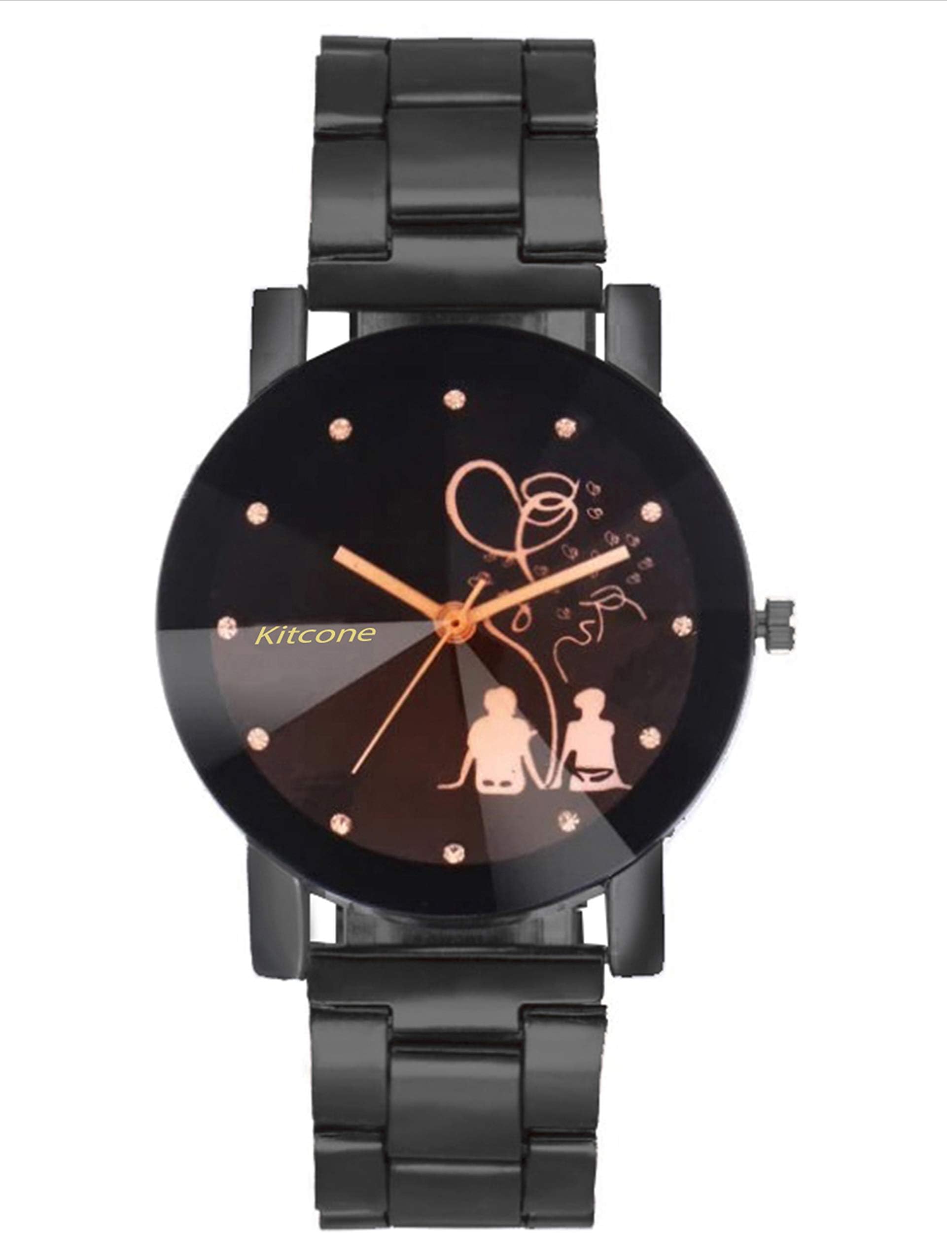 Analogue Women's Watch (Multicolour Dial Black Colored Strap)
