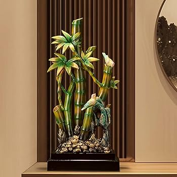 Amazon.co.jp: 竹の置物 元寶 鳥 風水グッズ クリエイティブ