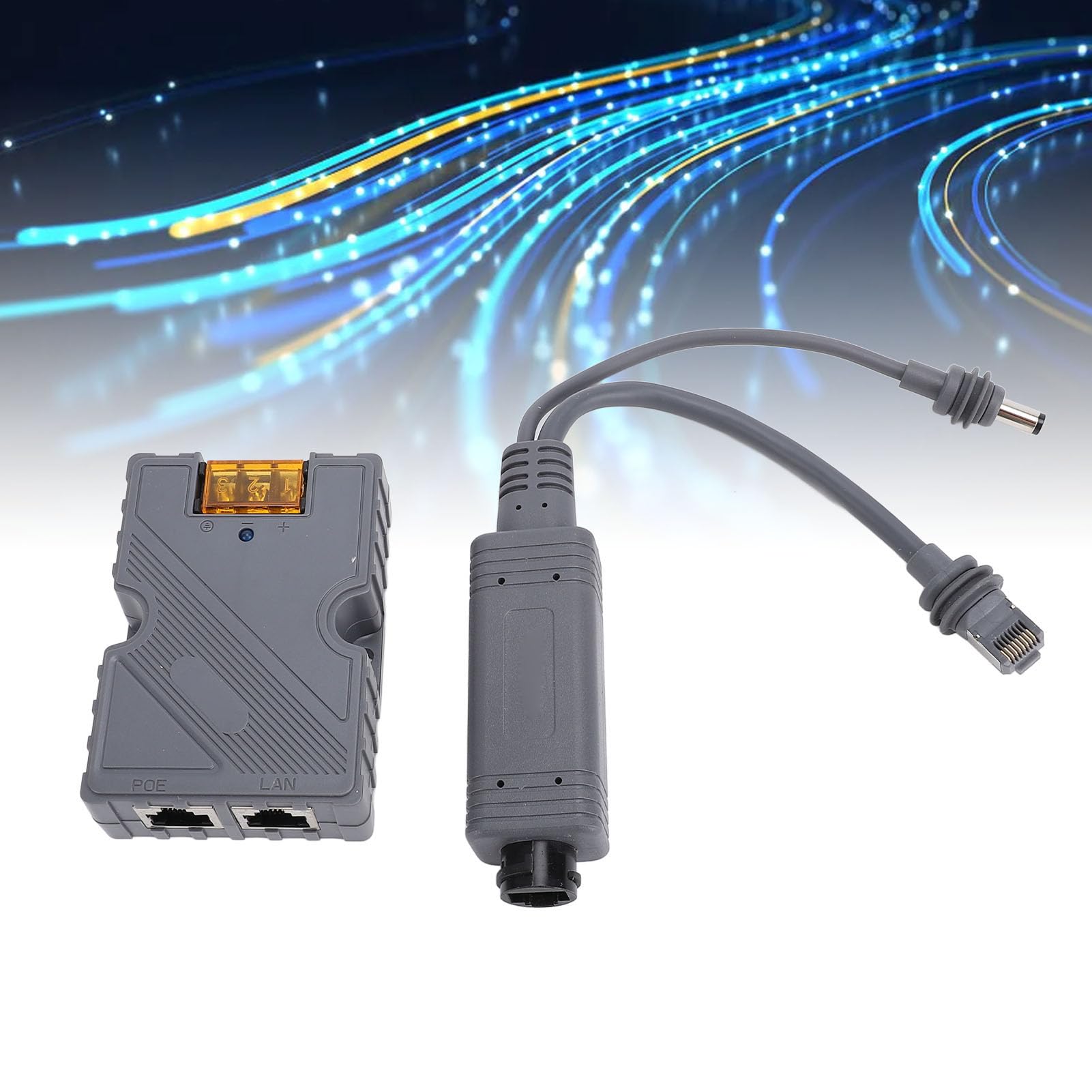 Oumefar Pasywny Wtryskiwacz PoE GigE o Mocy 150 W do Szybkiego Połączenia Sieciowego dla Urządzenia z minianteną, materiał ABSPin