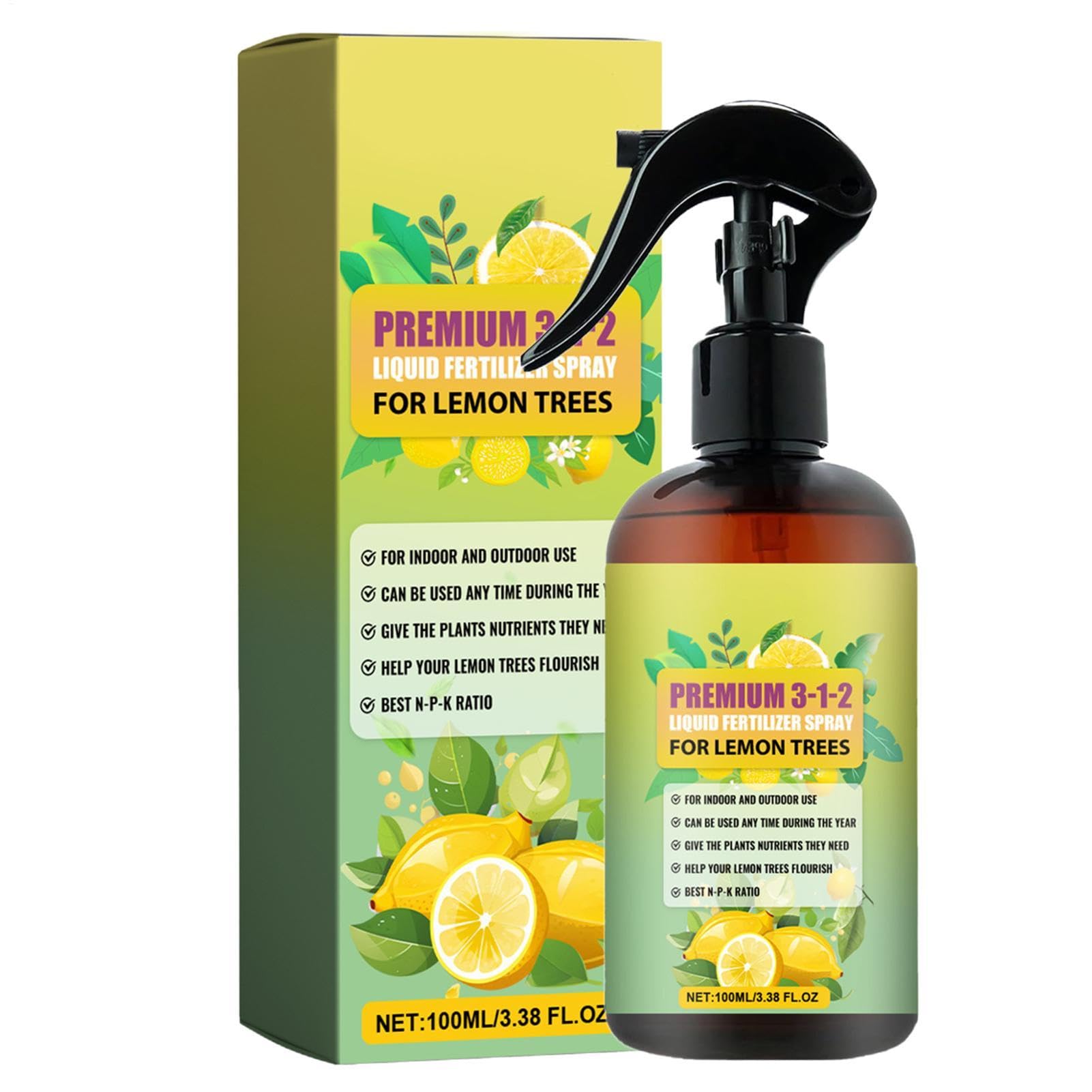 Natural Fertilizer Liquid, Lemon Tree Leaves Growing Spray, Professional Lemon Tree Spray Fertilizer Mist, Nutrients For Healthy Leaves And Root Growth.
