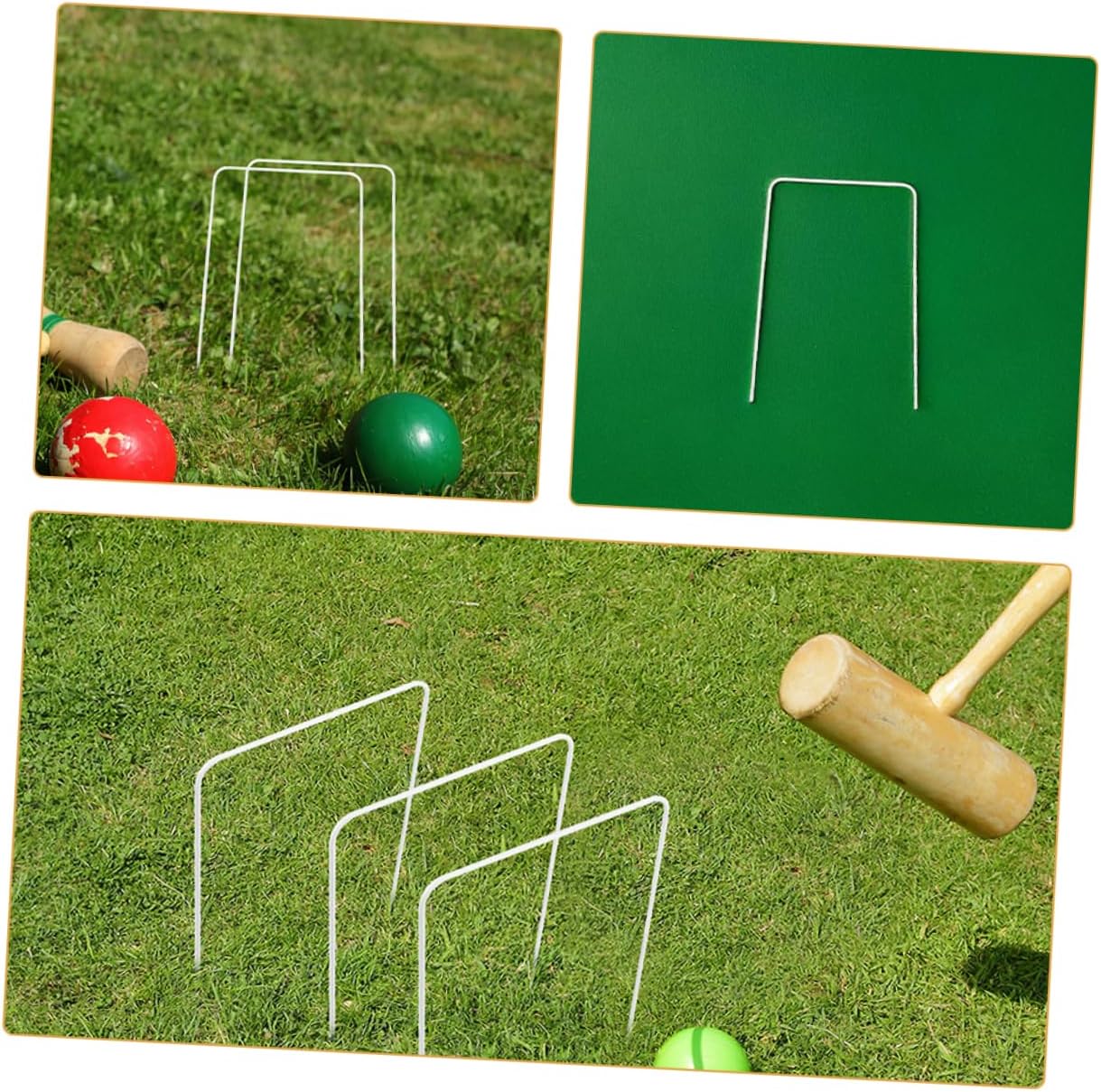 10pcs Durable Metal Hoops for Lawn Games Easy Installation Family Friendly Outdoor Fun for Backyard Gatherings and Outdoor Activities