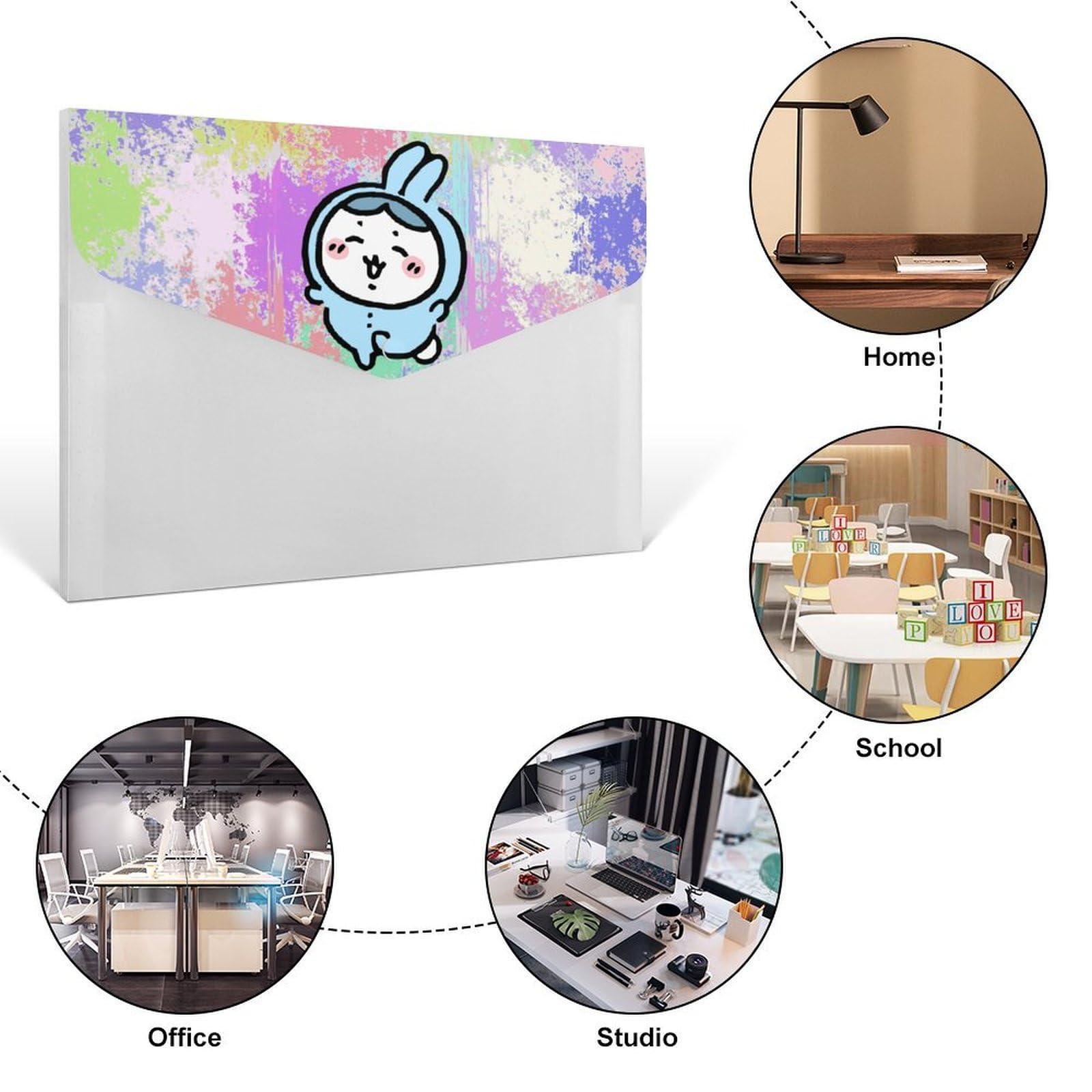 Amazon.co.jp: 大容量 A4 ファイル収納ホルダー ちいかわ ファイル