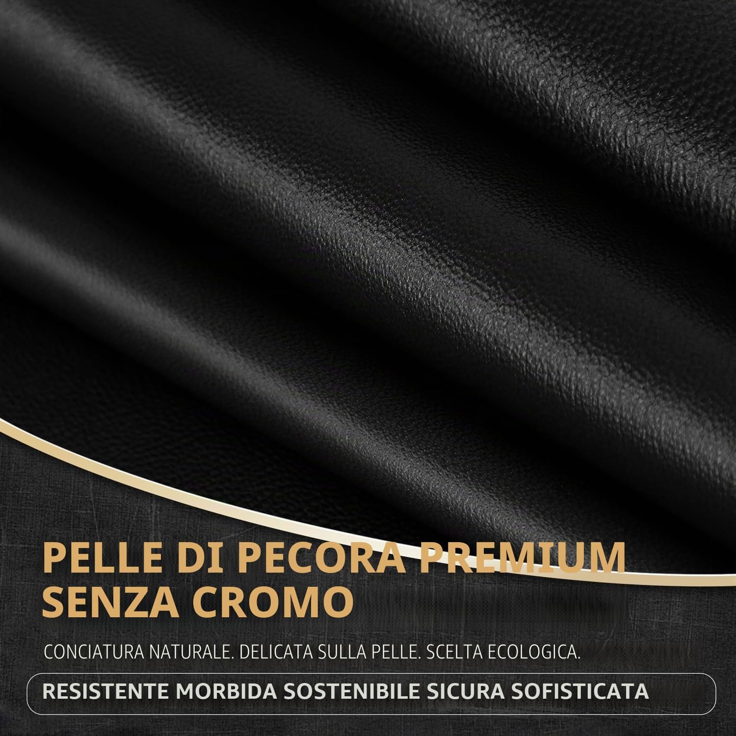 GSG SINCE 1998 Guanti Pelle Uomo Touchscreen – Invernali in Pelle di Pecora Senza Cromo, Foderati in Lana, Caldi da Guida e Moto, M22004