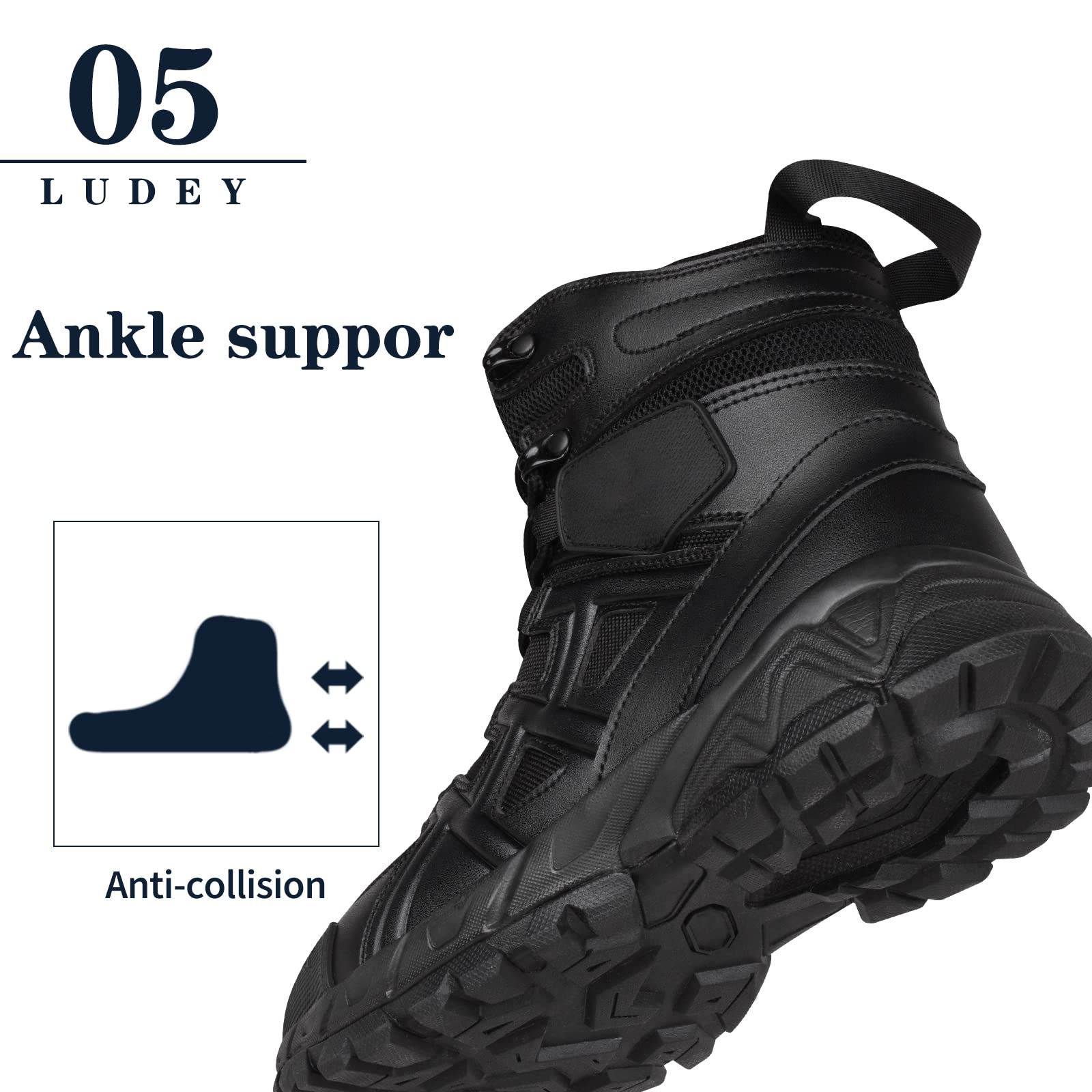 Militärstiefel Herren Einsatzstiefel Springerstiefel Bequem Kampfstiefel Tactical Schuhe Dauerhaft Wasserdichte Armeestiefel