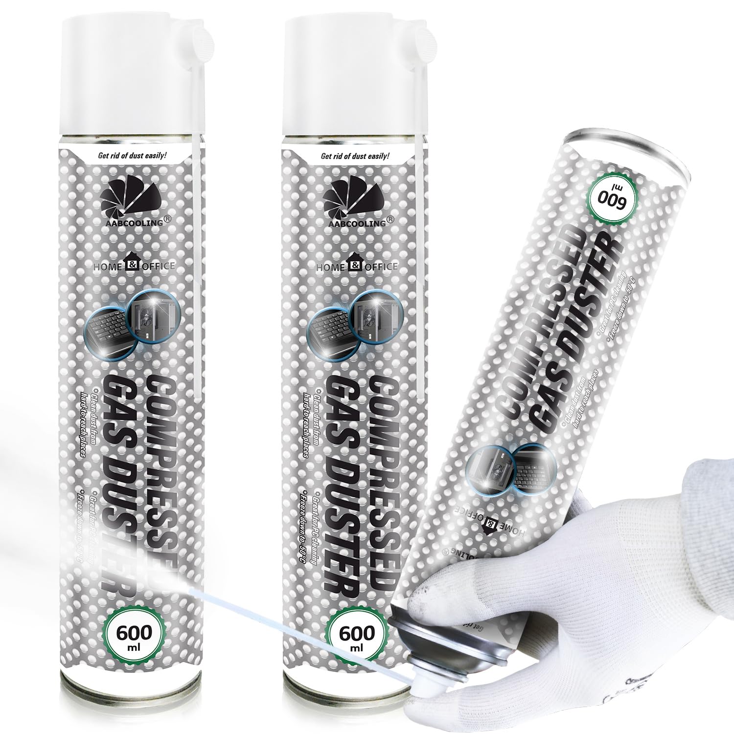 AABCOOLING Home&Office Spray Congelant 2x600ml - Bombe Air Froid -50°C, Réparation Moteur, Nettoyage Électronique, Élimination Chewing-gum, Dégivrage Instantané