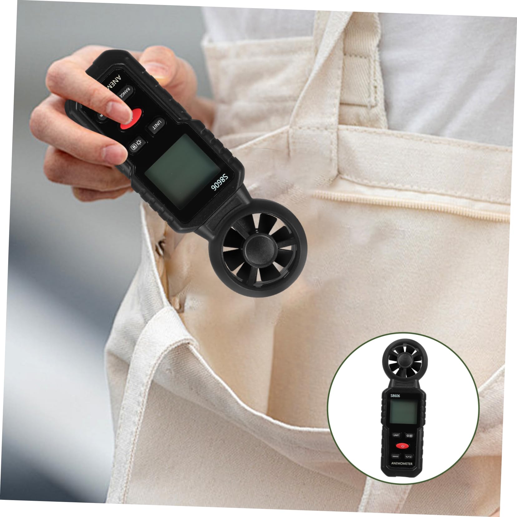Toddmomy Anémomètre Extérieur Outil De Mesure Vent Jauge De Vitesse Vent Anémomètre Portatif Pour Mesure Précise Vitesse De Air