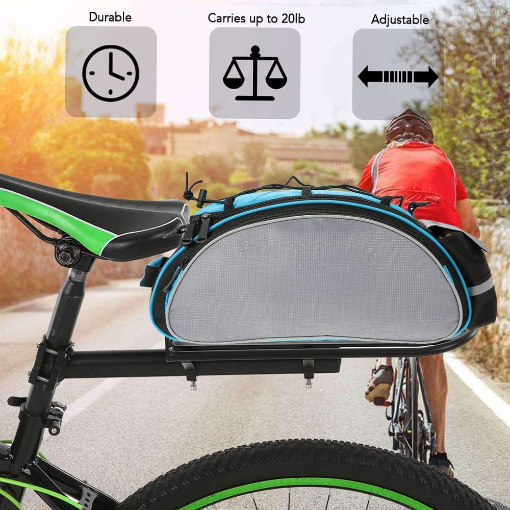 Porte-Bagages Arrière de Vélo en Alliage d'Aluminium, Support de Tige de Selle Réglable, Capacité 9 Kg, Installation Rapide, Compatible VTT