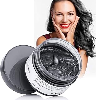 Hair Wax Color, Black, Hair Wax Dye Hair Styling Clay 4.23 oz - Easy Washout Black Hair Color Wax for Halloween Party, Cosplay