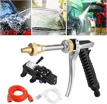 Amazon | 12V高圧洗浄機、30フィートホース付きポータブル高圧