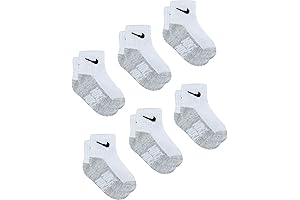 Calcetines tobilleros Nike para niños, ligeros y coloridos (paquete de 6)
