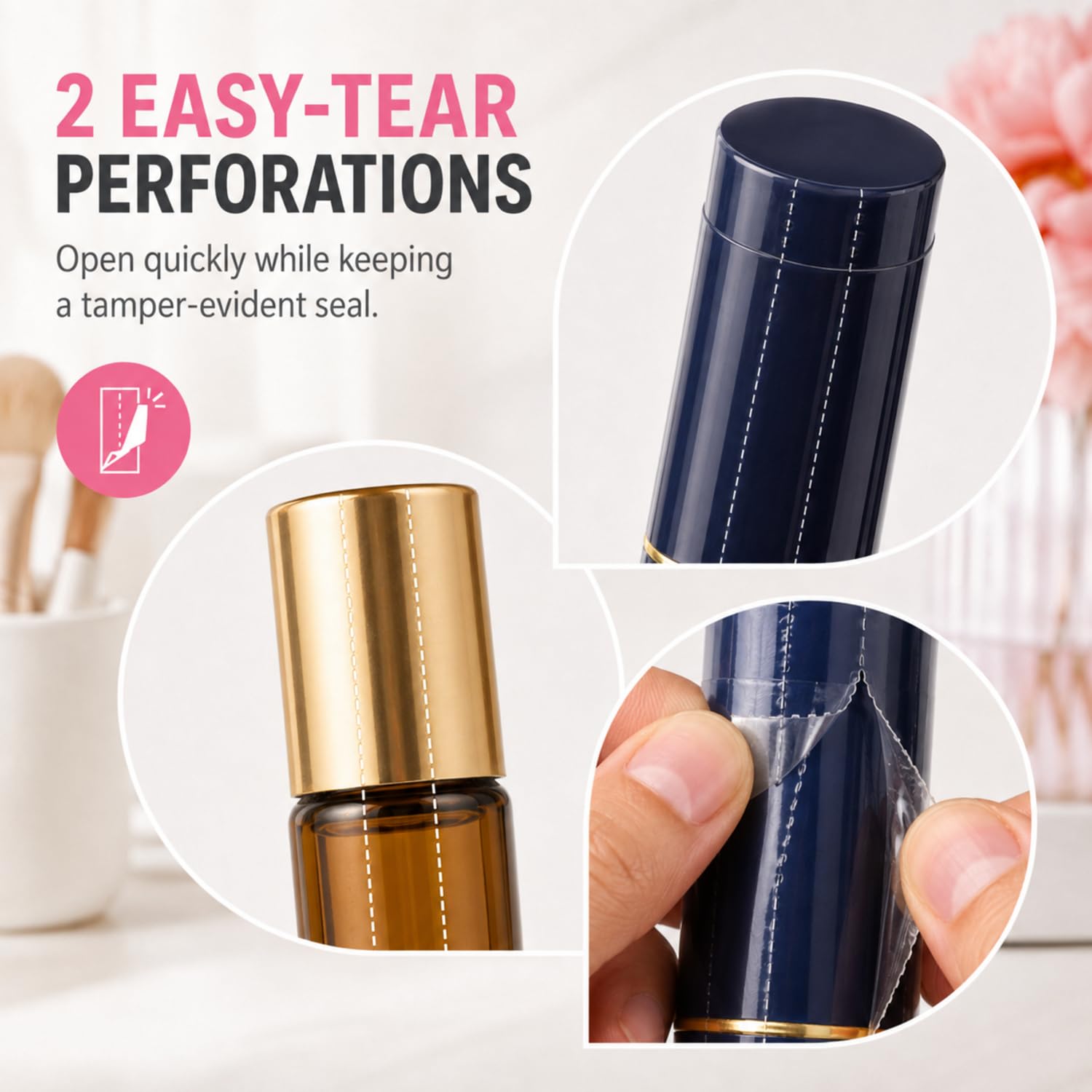 Zonon 500pcs Shrink Wrap Bands for Lip Balm Tubes, 1.3x3.3"