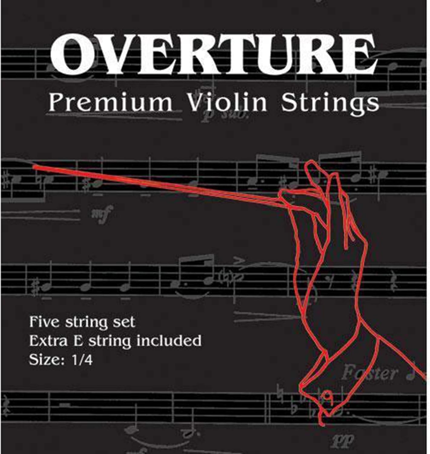 Overture Premium Violin String Set - 1/4 Size - Medium Gauge