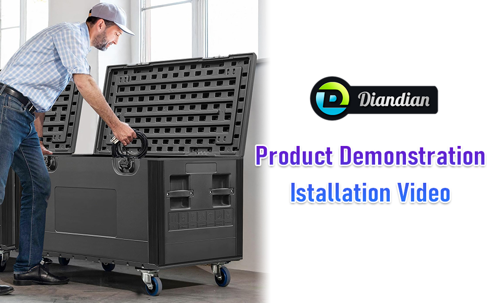 Diandian Utility Cable Trunk Road Case with Wheels, 44
