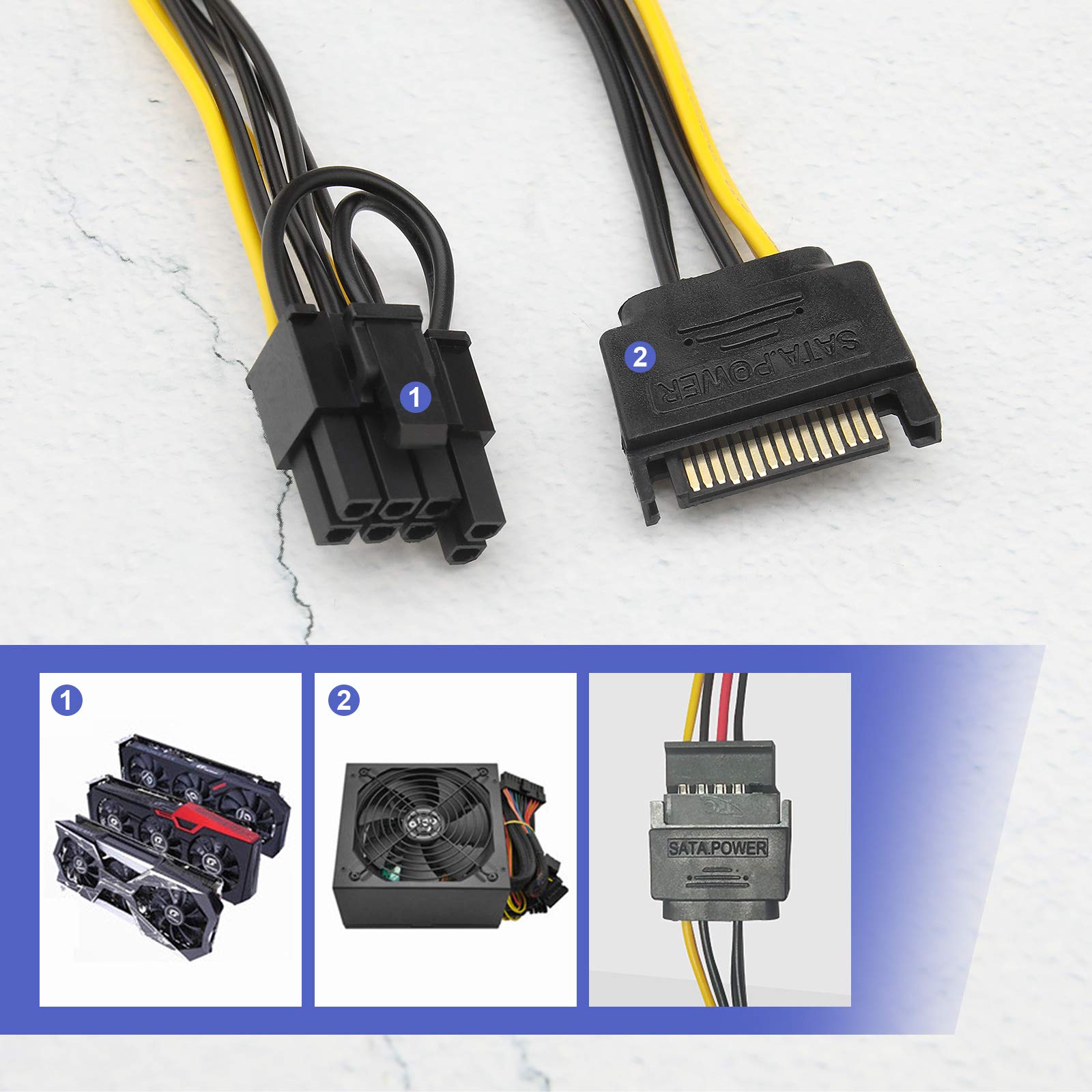 Delock SATA voedingskabel 15 pins mannelijk > 2 x SATA 15 pins vrouwe