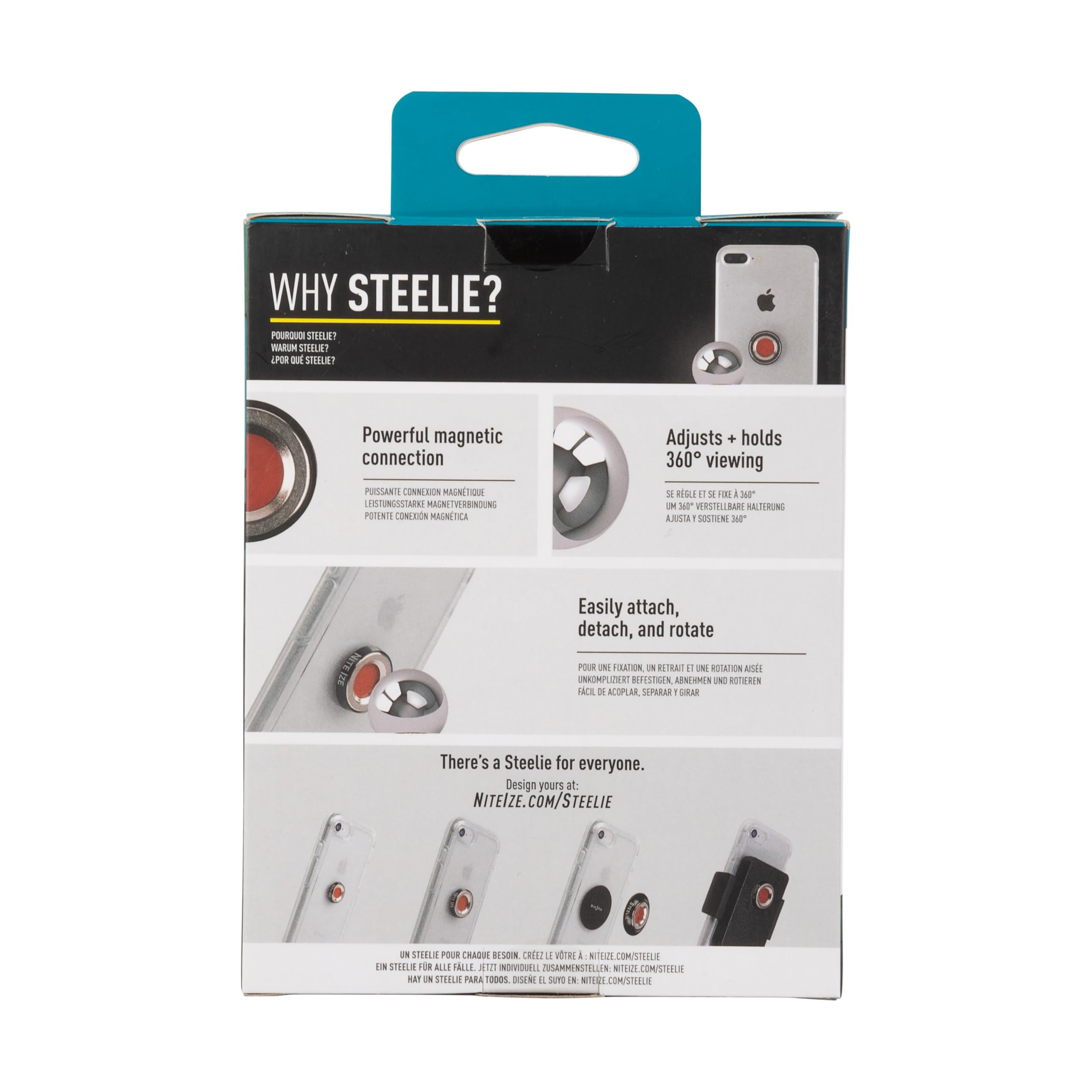 Nite Ize Steelie Orbiter Plus Dash Kit, kompatibel mit MagSafe Autohalterung für iPhone 12, 13, Pro Max, Mini