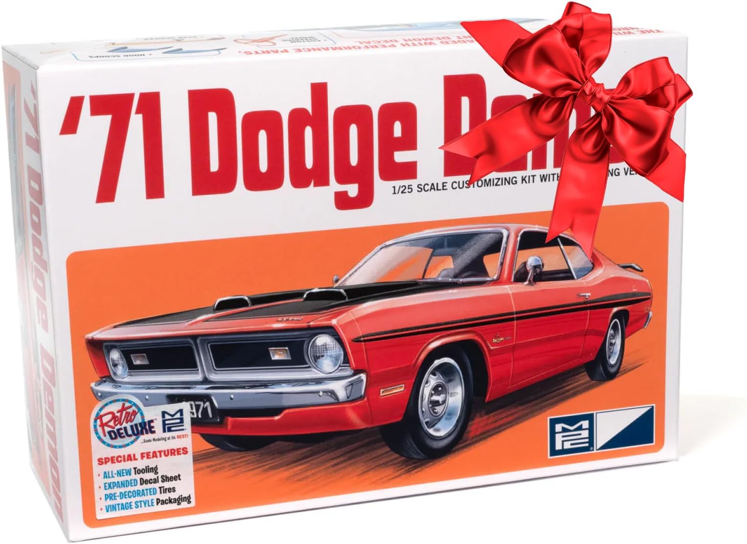 MPC AMT 1/25 1971 Dodge Demon Plastic Model Kit, White/Opulent Garden