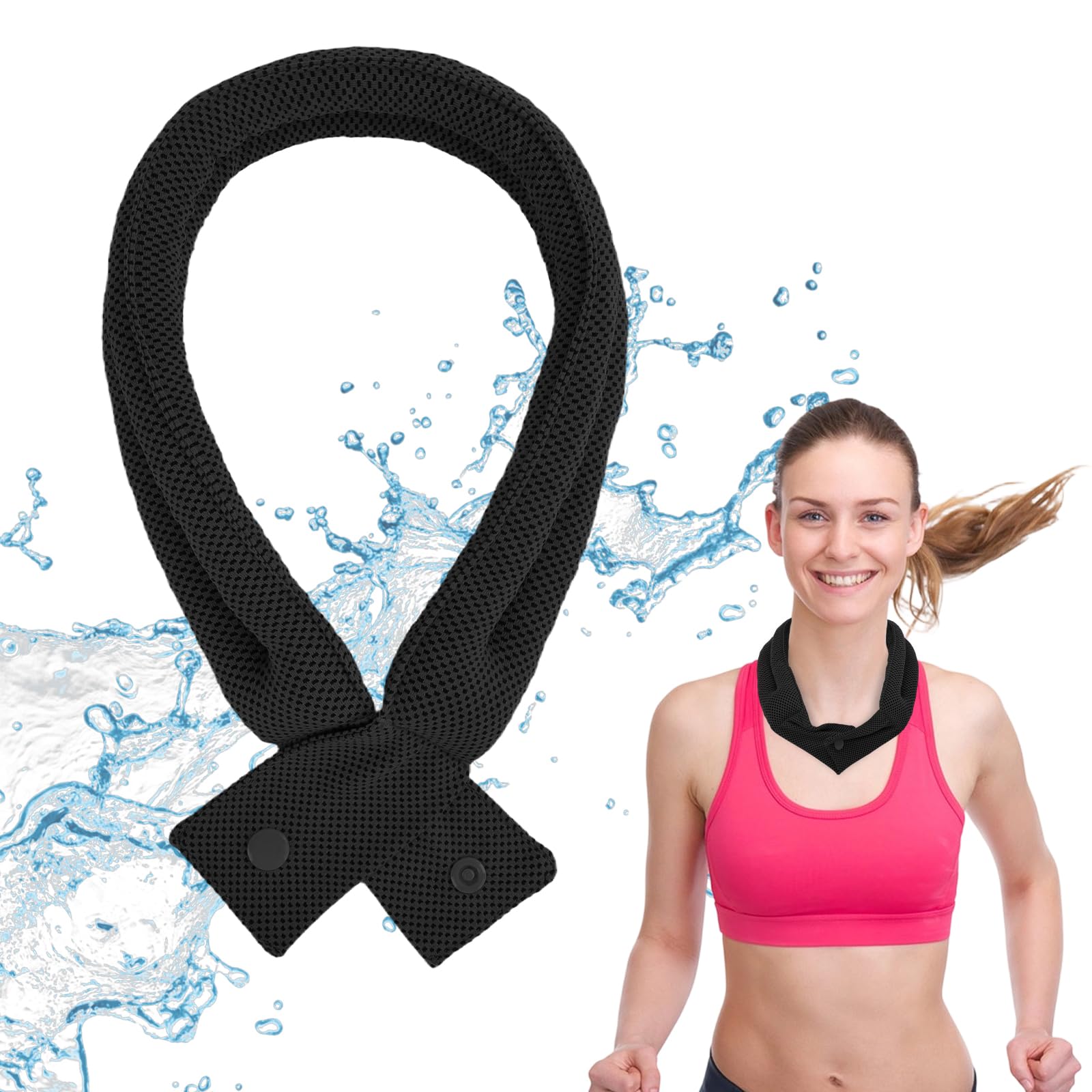 Bufanda Refrescante para el Cuello, Pañuelo Refrescantes Verano Deportiva, Foulard Refrescantes para el Calor Hombres y Mujeres, para Actividades en Interior y Exterior (Azul) — view 11