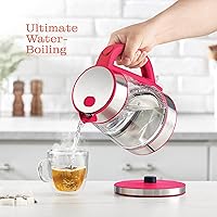 Vista 3 de Speed-Boil Water Electric Kettle, 1.7L 1500W, Coffee & Tea Kettle Borosilicate Glass, Water Boiler, Auto Shut-Off, Cool Touch Handle, Base