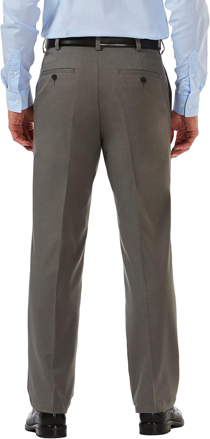 Haggar Men's Cool 18 Pro Classic Fit Flat Front Casual Stretch Performance Golf Pant - Regular and Big & Tall - Image 2