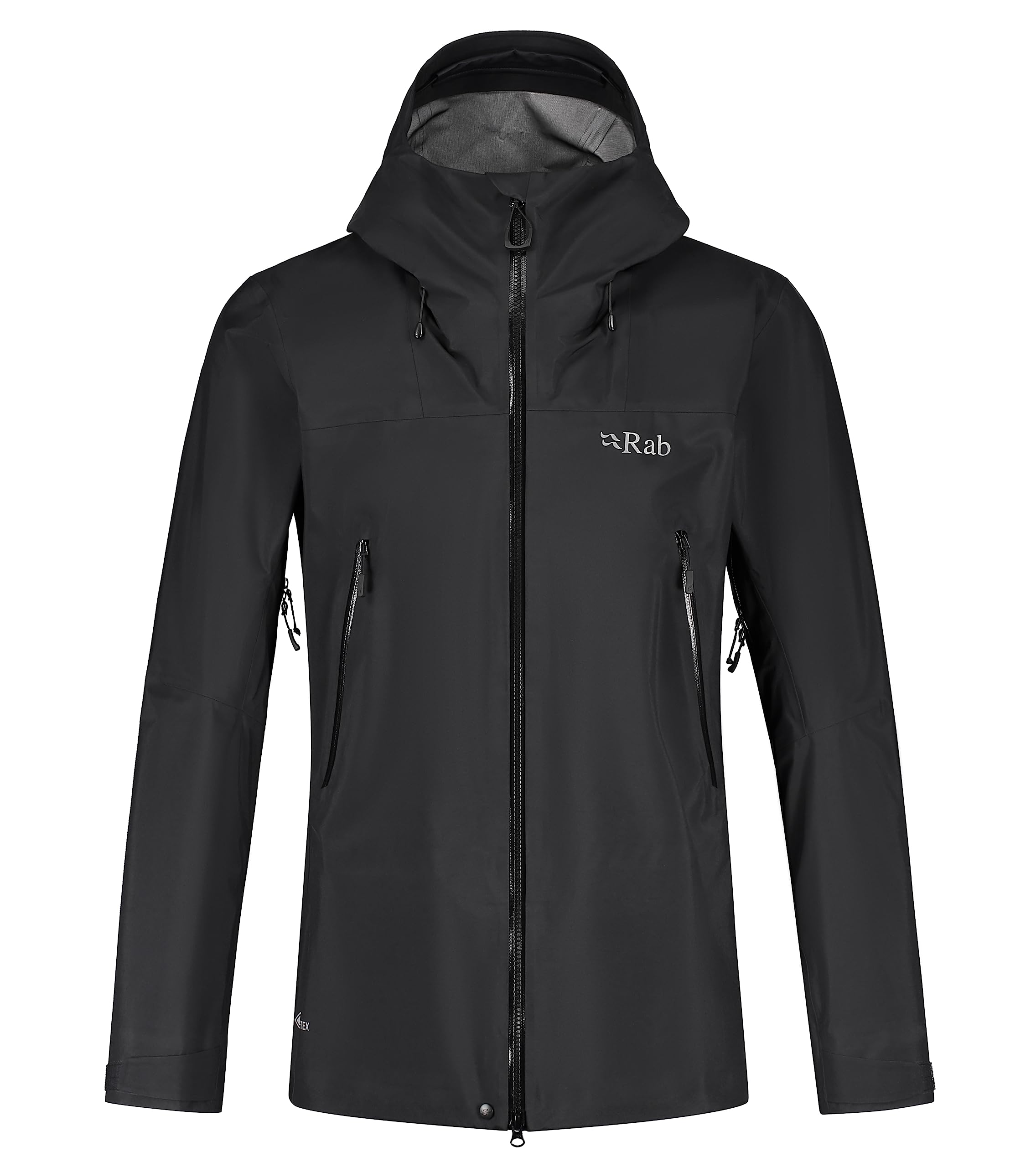 Rab Men's Kangri GTX Waterproof Breathable Gore-tex Jacket for Hiking, Trekking, & Mountaineering - Black - Medium