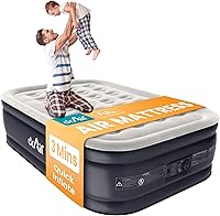 Vista 8 de Colchón de aire Queen con bomba incorporada, colchón inflable elevado de 18 pulgadas, cama de aire de panal máximo de 800 libras, prueba a prueba