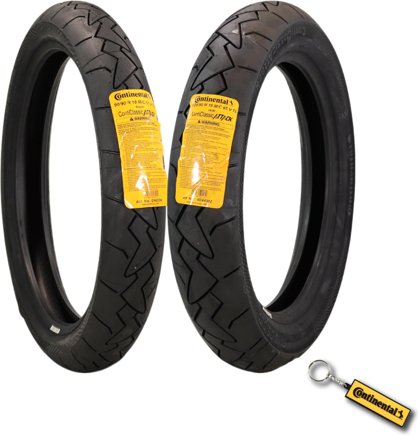 Continental ContiClassicAttack Motorcycle Tire - Classic Look with Modern Performance, Enhanced Grip and Stability for Vintage and Retro Bikes (90/90 R18, 120/90 R18)