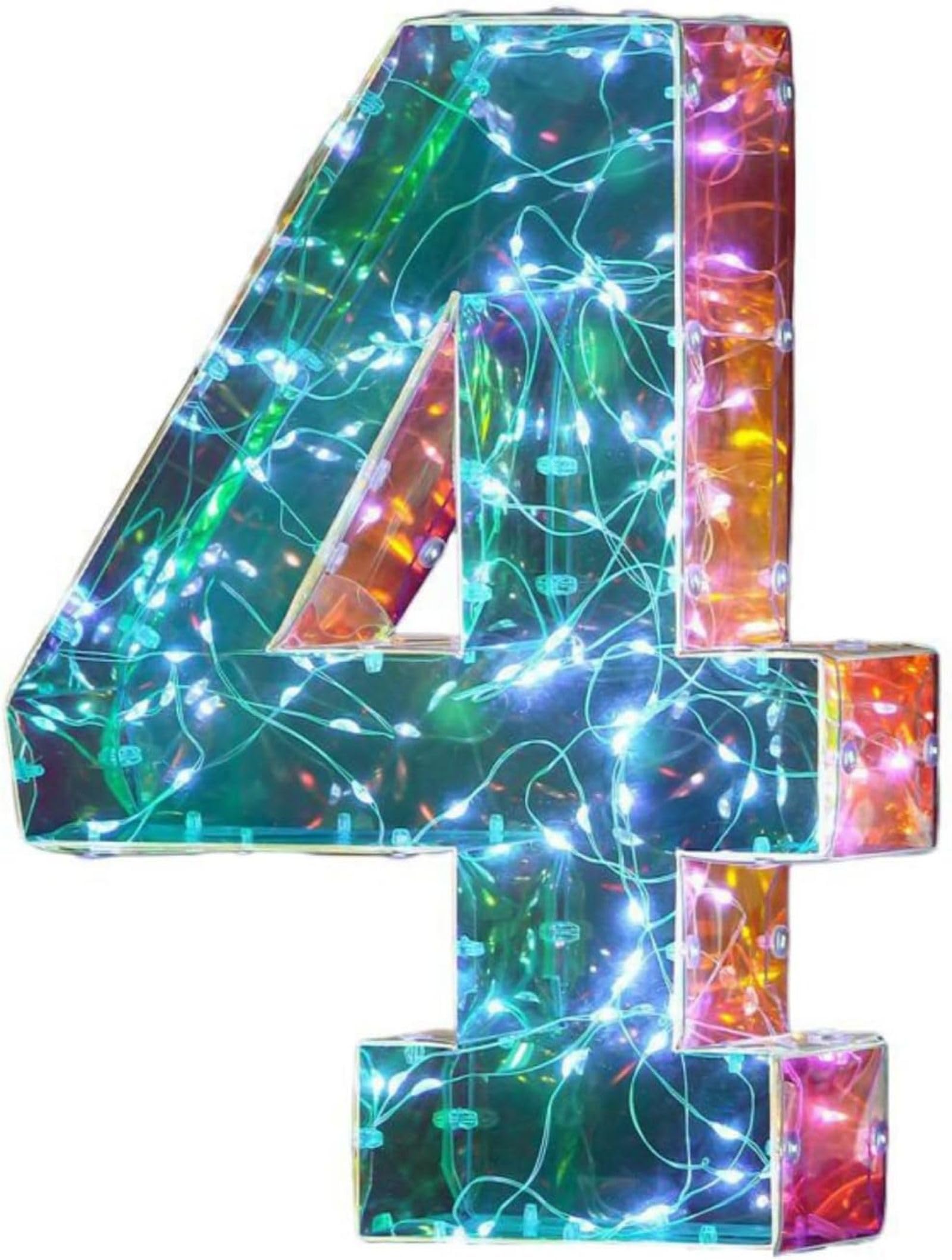 Jemnpela LED Marquee Letter Number Sign Lights Glitter Light Up Alphabet Figure Night Light for Birthday Party Wedding Home Bar Holiday Wall Decoration