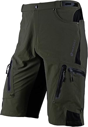 Herren Mountainbike Cargo Radhose mit lockerer Passform, Taille mit einem elastischen Bund und  mit insgesamt 6 Taschen. 