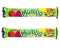 Vista 3 de Mamba - Caramelo masticable de frutas 2.65 onzas, 2 paquetes (masticables de fruta)