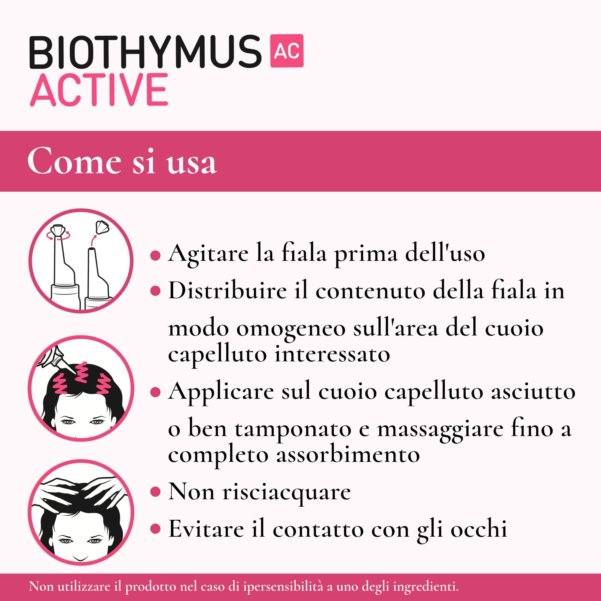 Biothymus Active Donna, 10 Fiale Anticaduta Capelli Donna, Trattamento Attivo con Formula Intensiva ad Azione Prolungata, 1 Mese di Trattamento