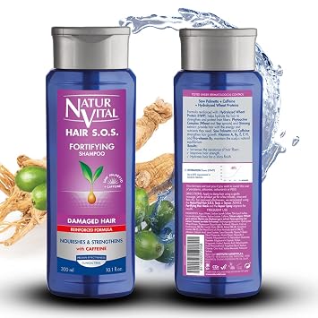 NaturVital Womens Natural Hair SOS Shampoo for Anti-Breakage Fortifying Formula, Cruelty-Free & Paraben-Free