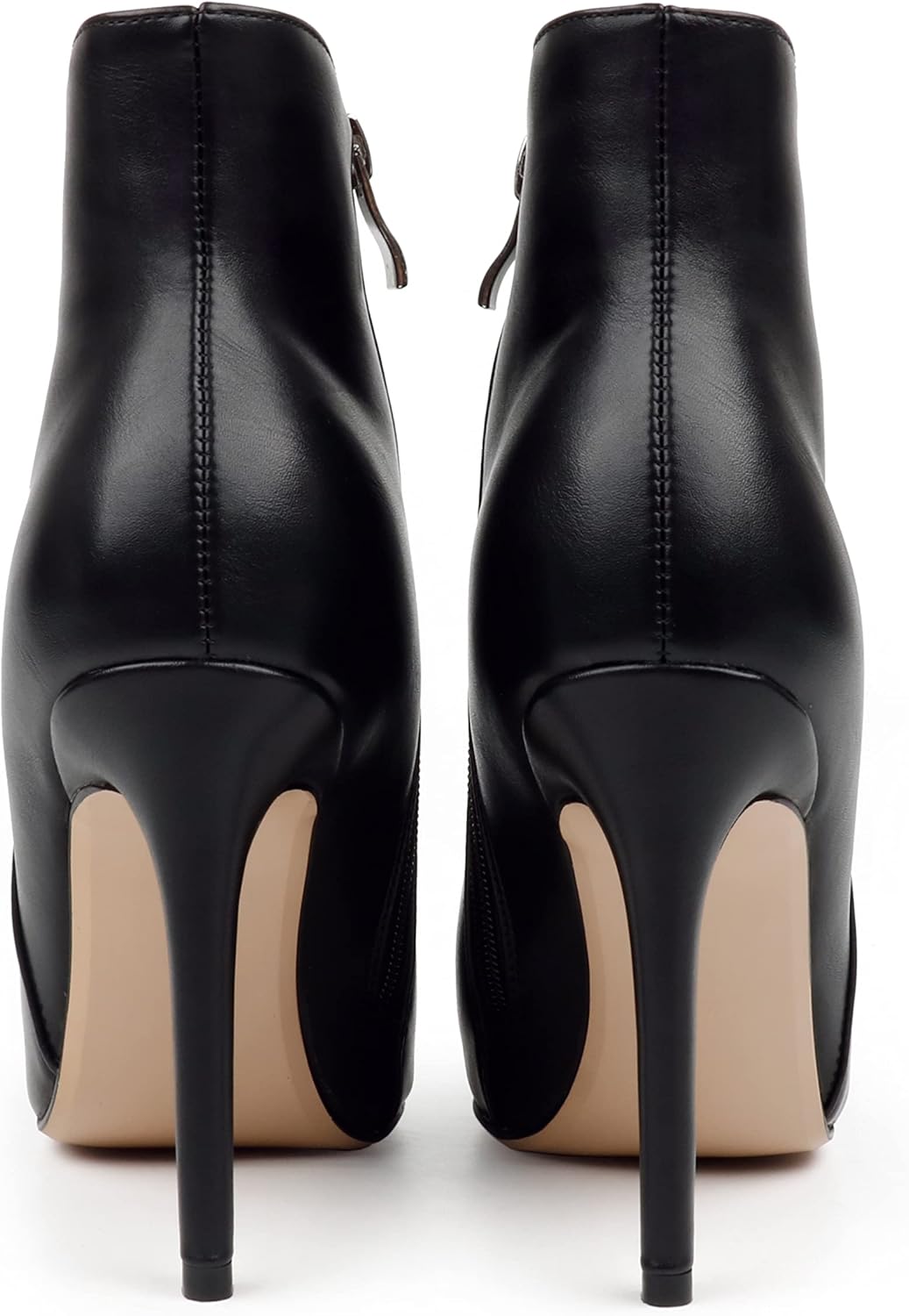 Ankle Boots for Women Stiletto High Heel Pointed Toe Boots with Zipper - Image 4