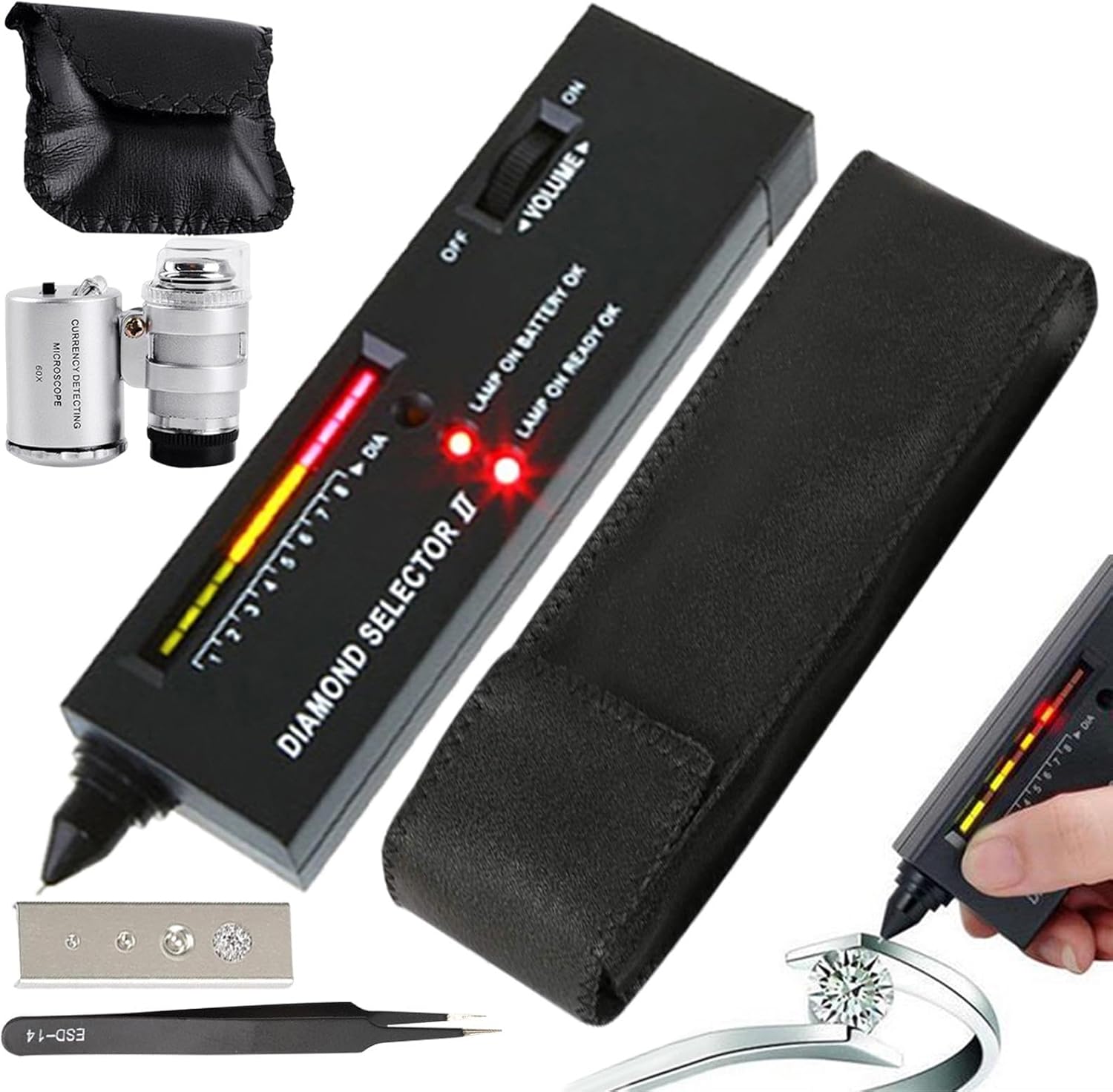 URB--Testeur de diamant de bijoutier léger professionnel portable