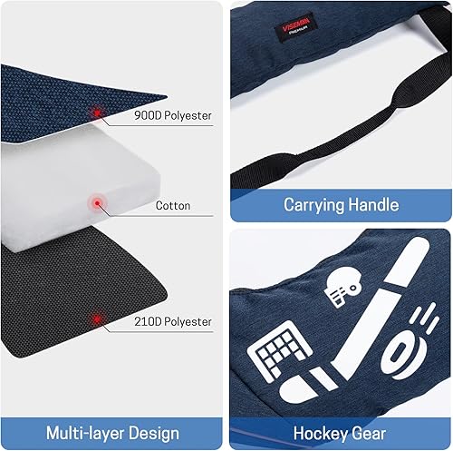 Miniatura 3 de VISEMAN Bolsa de palo de hockey, bolsa de palo de hockey sobre campo, bolsa de equipo de hockey, accesorios de palo de hockey al aire libre