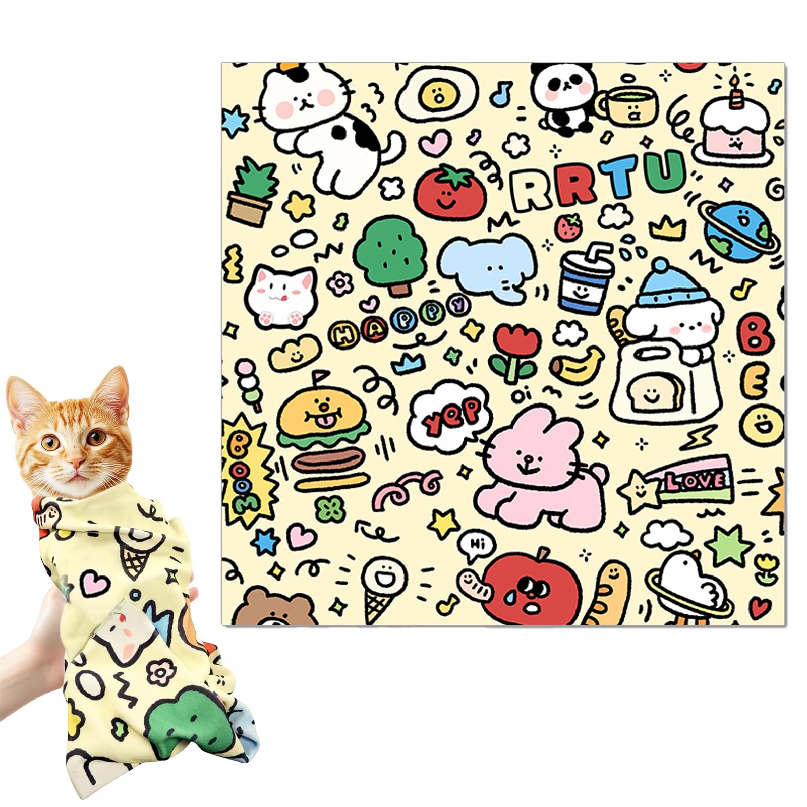 Bolsa de Aseo para Gatos, Corta Uñas Gato, Restricciones para Gatos, Cómodo y Suave, Cómodo y Suave, Adecuado para Cortar Las Uñas, Lavar y Alimentar a Los Gatos Desobedientes