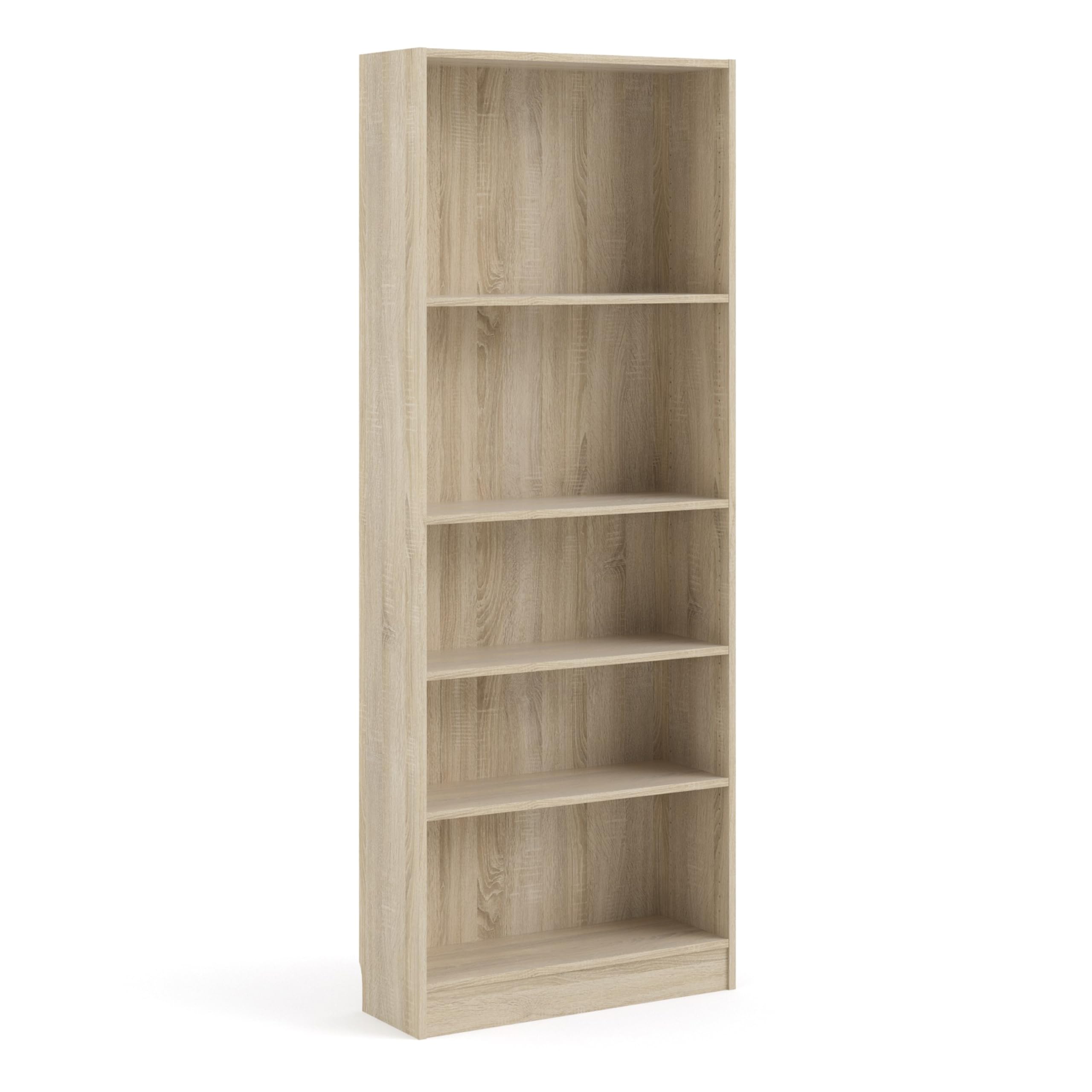 Furniture To Go | Basic Tall Wide Bookcase (4 Shelves) in Oak