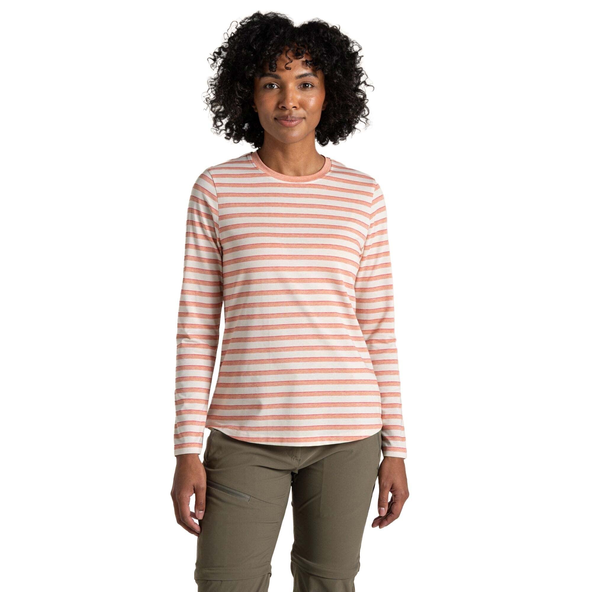 Craghoppers Women's Clay Stripe Nosilife Akona Long Sleeved Top