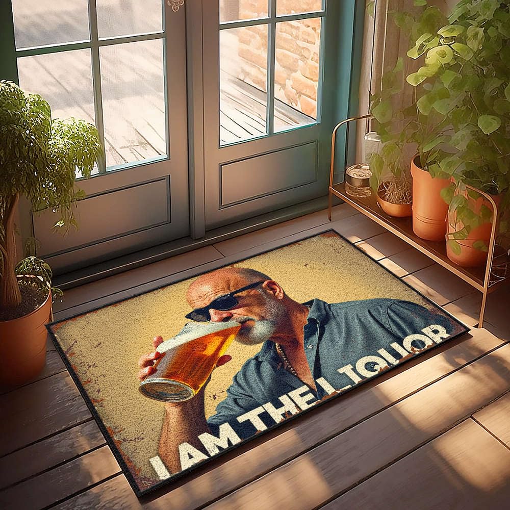 Tapis de porte entrée Man Cave paillasson extérieur 65 x 90 cm style bar