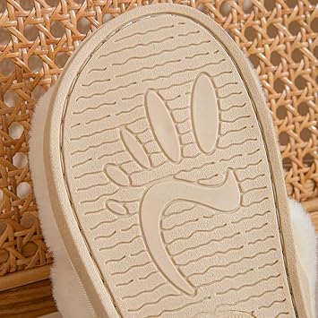 Bride Slippers, Women's Wedding Shoes for Bride, Plush Furry Warm Open Toe Cozy Fluffy Bridal Wedding Party Soft House Shoe for Bachelorette Party