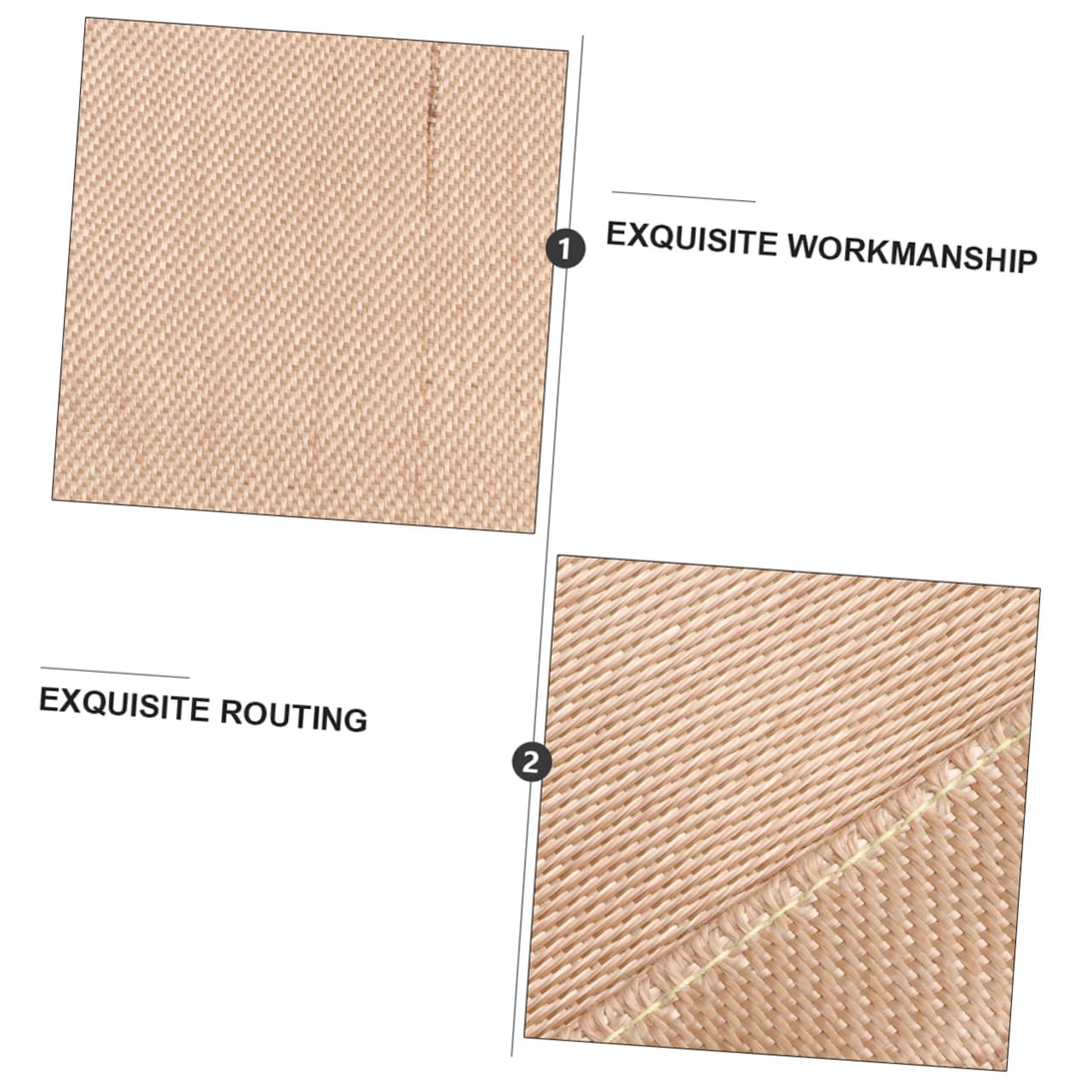 Tapis Ignifugé 45x45cm Lot de 2 en Fibre de Verre Kaki