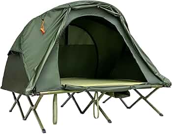 コット、ポール、テント、ローチェア4点セット コット、ポール、テント