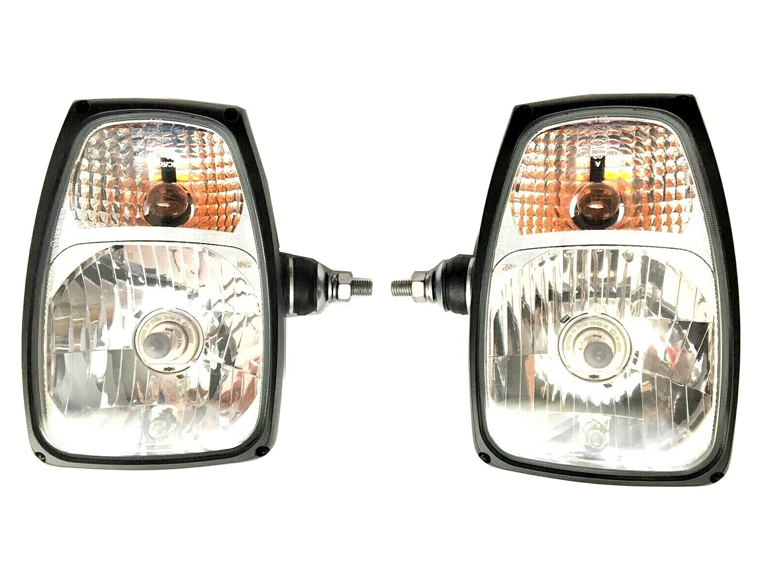 2 faros principales H4 alemán DT04-6P para tractor (fijación lateral, bombillas de 12 V)