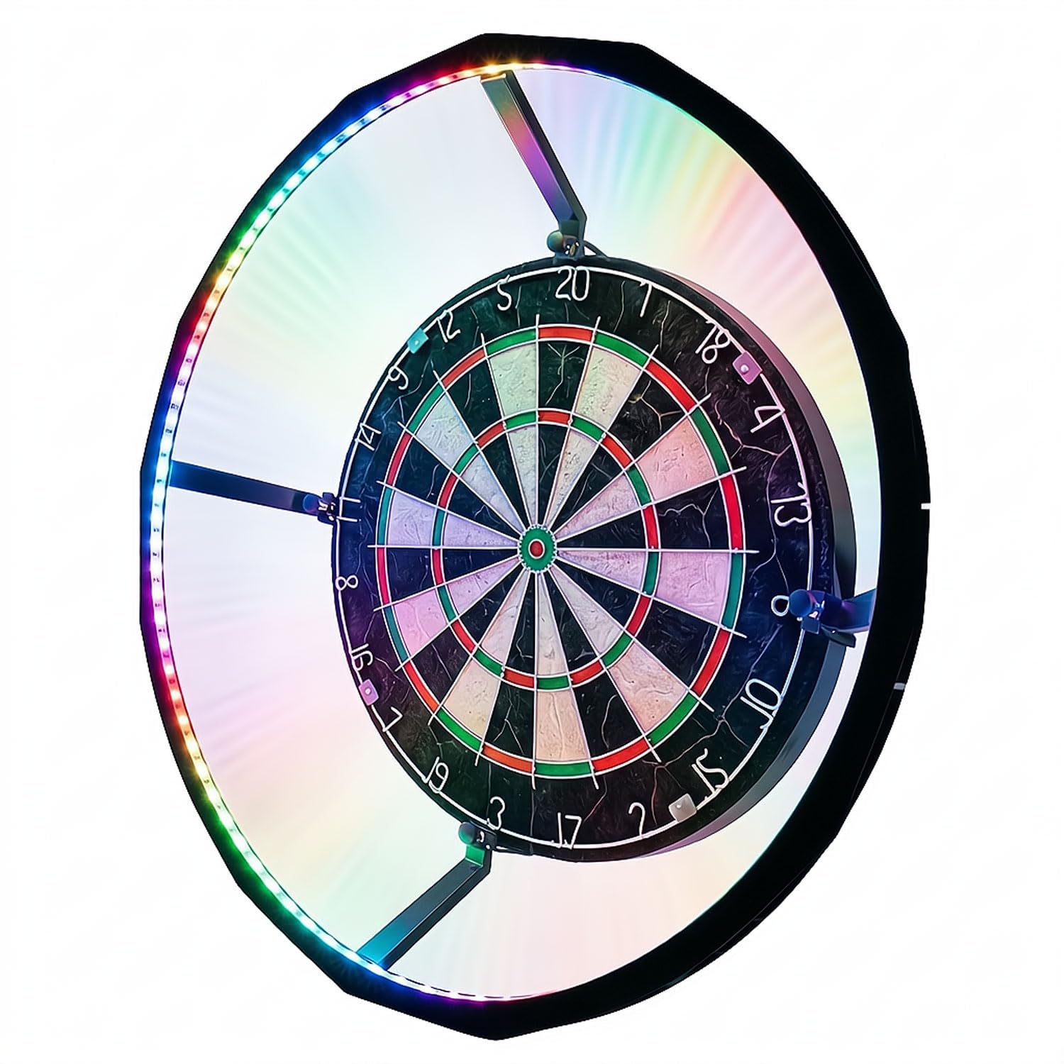 Dartscheibe Beleuchtung– Ultrahell 360° LED Lichtring für Sisal Dartboard – Schattenloser Runddesign mit einfacher Schnappmontage –Dartscheibe Licht für dunkle Spielzimmer und Clubs