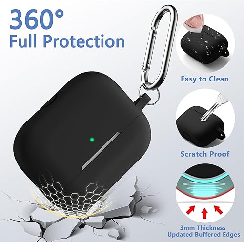 Miniatura 3 de Funda para Airpods Pro 2 con kit de limpieza, funda protectora completa de silicona suave para AirPods Pro para mujeres y hombres, compatible con