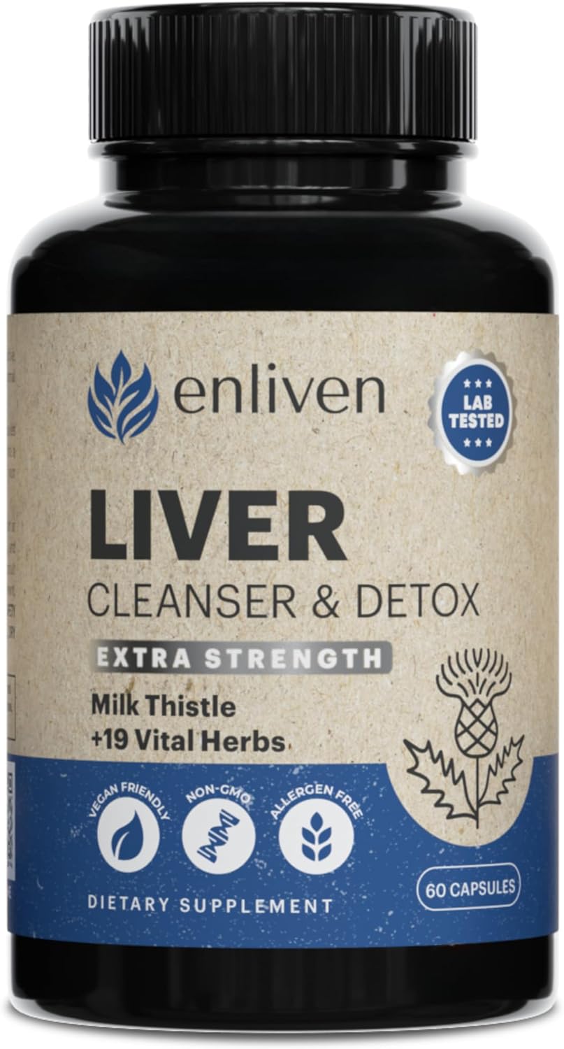 Liver Cleanse Detox & Repair Capsules | 60 Veggie Capsules | Natural Liver Support with Milk Thistle, Dandelion & Artichoke | Promotes Gut Health & Digestion | Non-GMO Herbal Supplement for Digestion