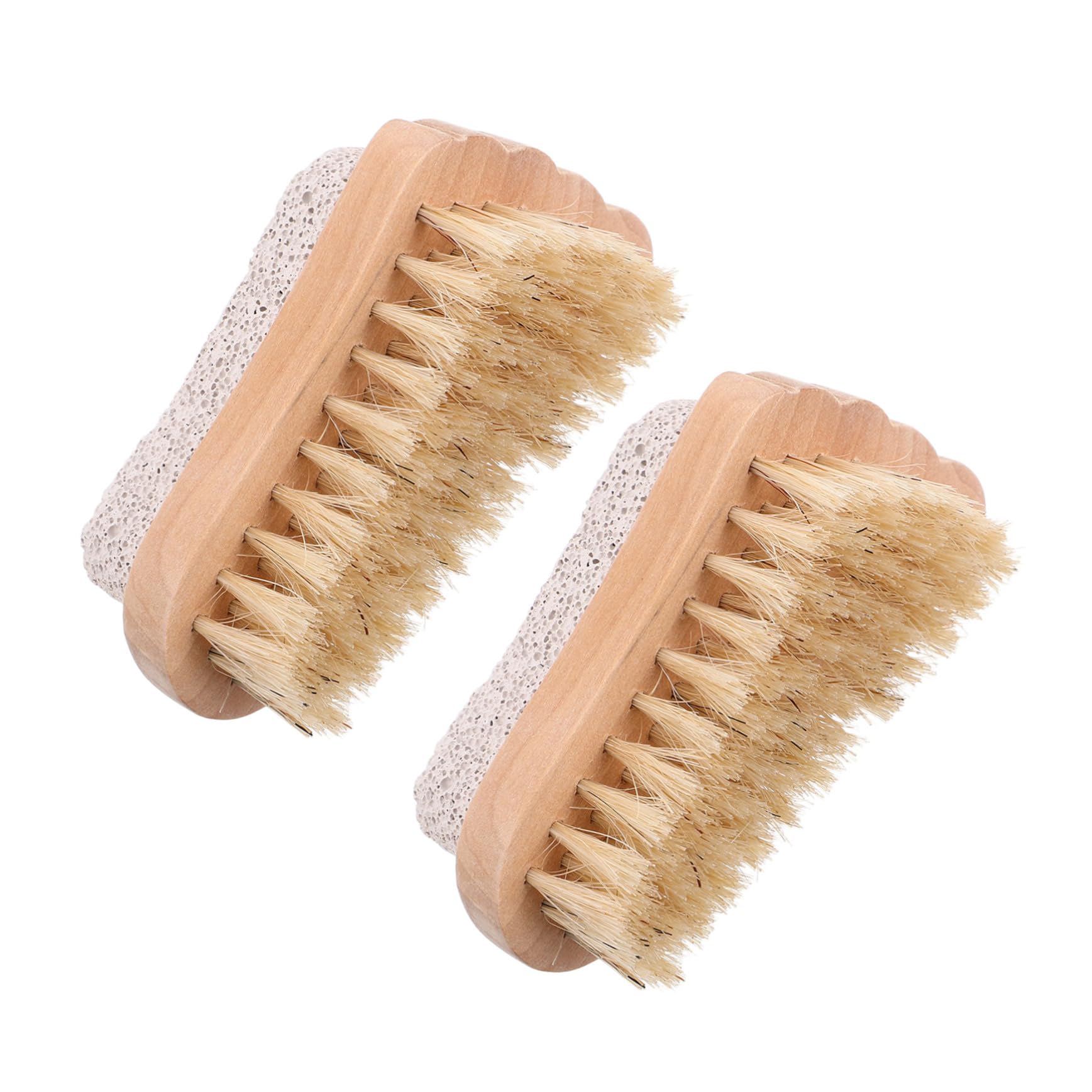 FOMIYES Foot Treatment Brush Set Pumice Stone Foot Scrubber for Exfoliation Nail Cleaning Stone
