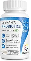 Vista 1 de NutraBlast Probióticos vaginales para mujeres digestivos, equilibrio íntimo, UT y salud vaginal - 50 mil millones de UFC - 6 cepas, prebióticos